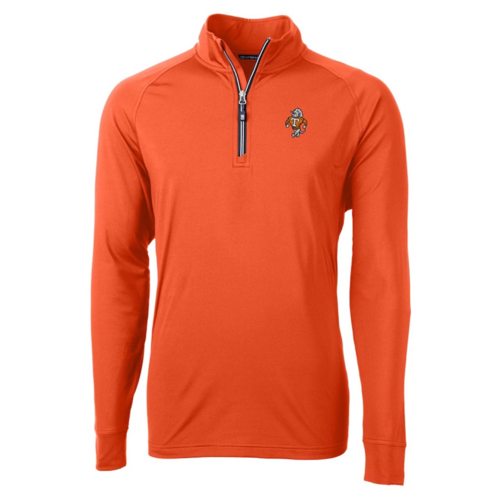Orange Quarter-Zip Pullover Shirt